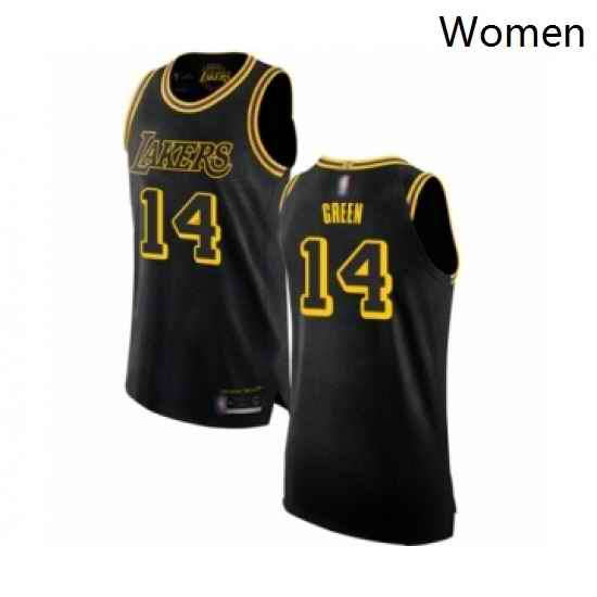 Womens Los Angeles Lakers 14 Danny Green Swingman Black Basketball Jersey City Edition